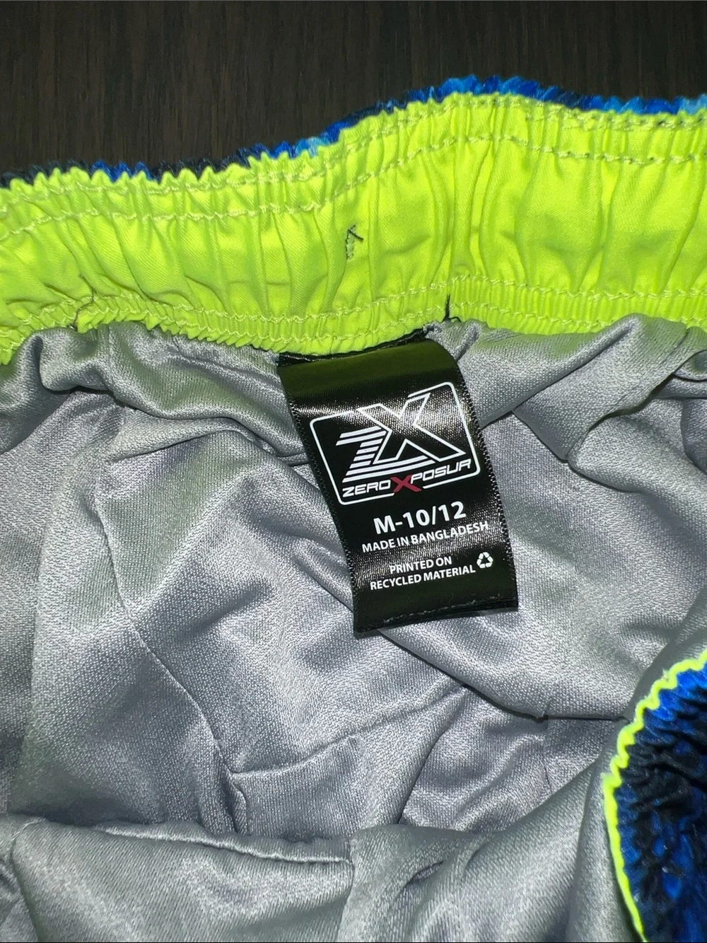 White 'Jaw-some' Shark Graphic Tee with Blue Swim Trunks Size 10-12